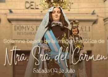 Famaillá se prepara para la solemne bajada de la histórica imagen de Nuestra Señora del Carmen