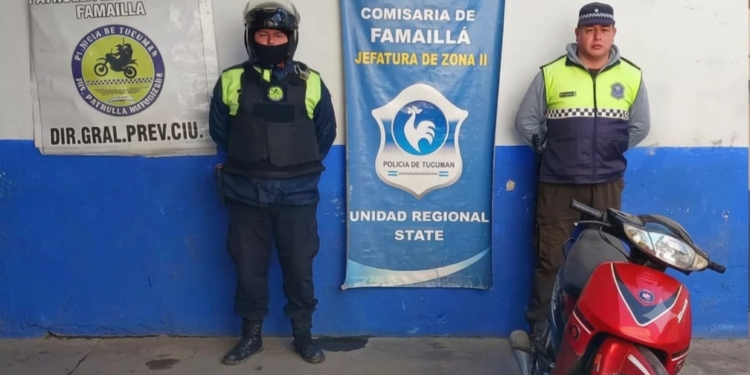 Recuperaron una motocicleta robada horas después de la denuncia en Famaillá