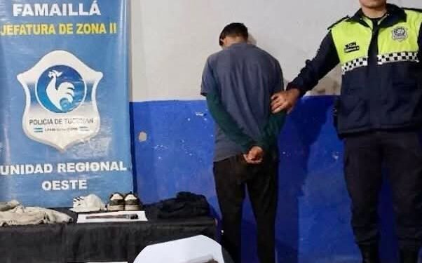 Allanamientos en Famaillá: secuestran un arma, ropa y calzado en una causa por robos