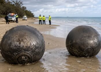 MISTERIOSAS ESFERAS METÁLICAS APARECIERON EN UNA PLAYA DE AUSTRALIA Y RESULTARON SER RESTOS ESPACIALES