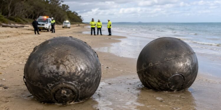 MISTERIOSAS ESFERAS METÁLICAS APARECIERON EN UNA PLAYA DE AUSTRALIA Y RESULTARON SER RESTOS ESPACIALES