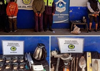 Famaillá: aprehendieron a tres sospechosos y recuperaron elementos tras un robo en un comercio