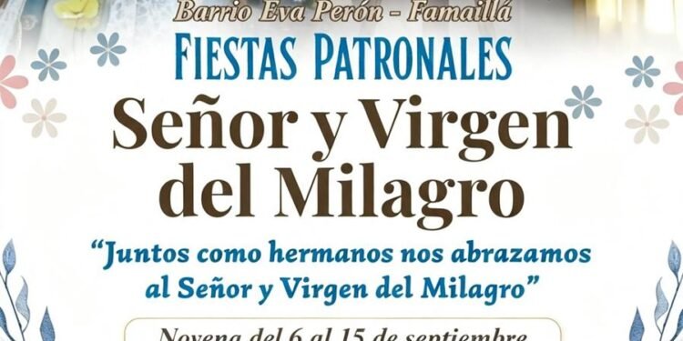 Barrio Eva Perón celebra las Fiestas Patronales del Señor y la Virgen del Milagro