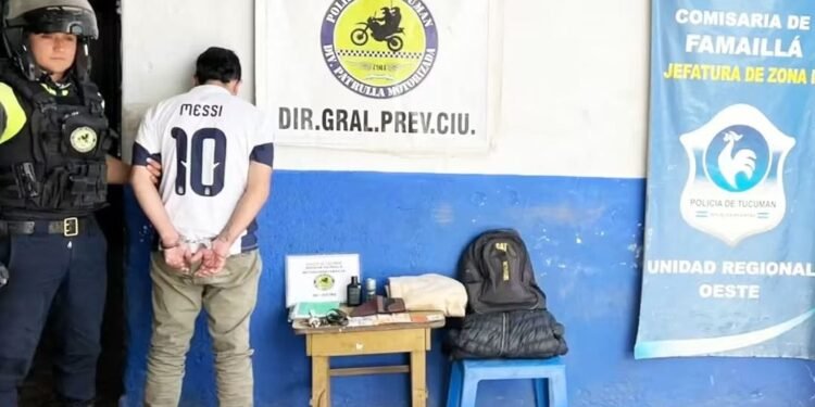 Famaillá: aprehendieron a un hombre acusado de sustraer pertenencias de un camión